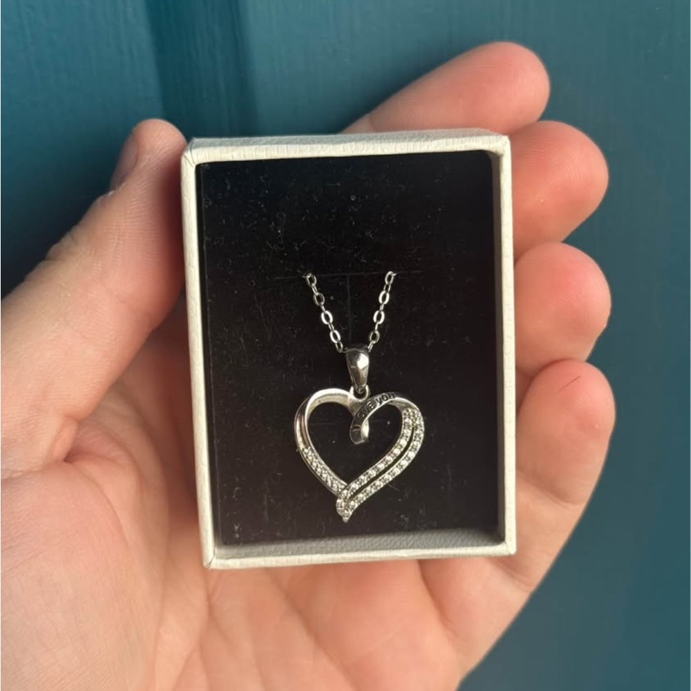 Dazzling Silver Heart Necklace